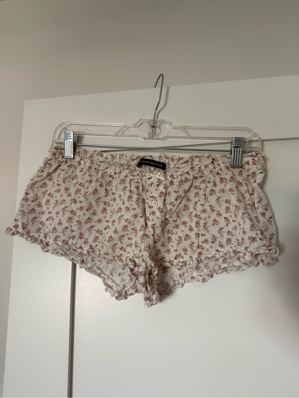 Brandy Melville Floral Ruffle Shorts